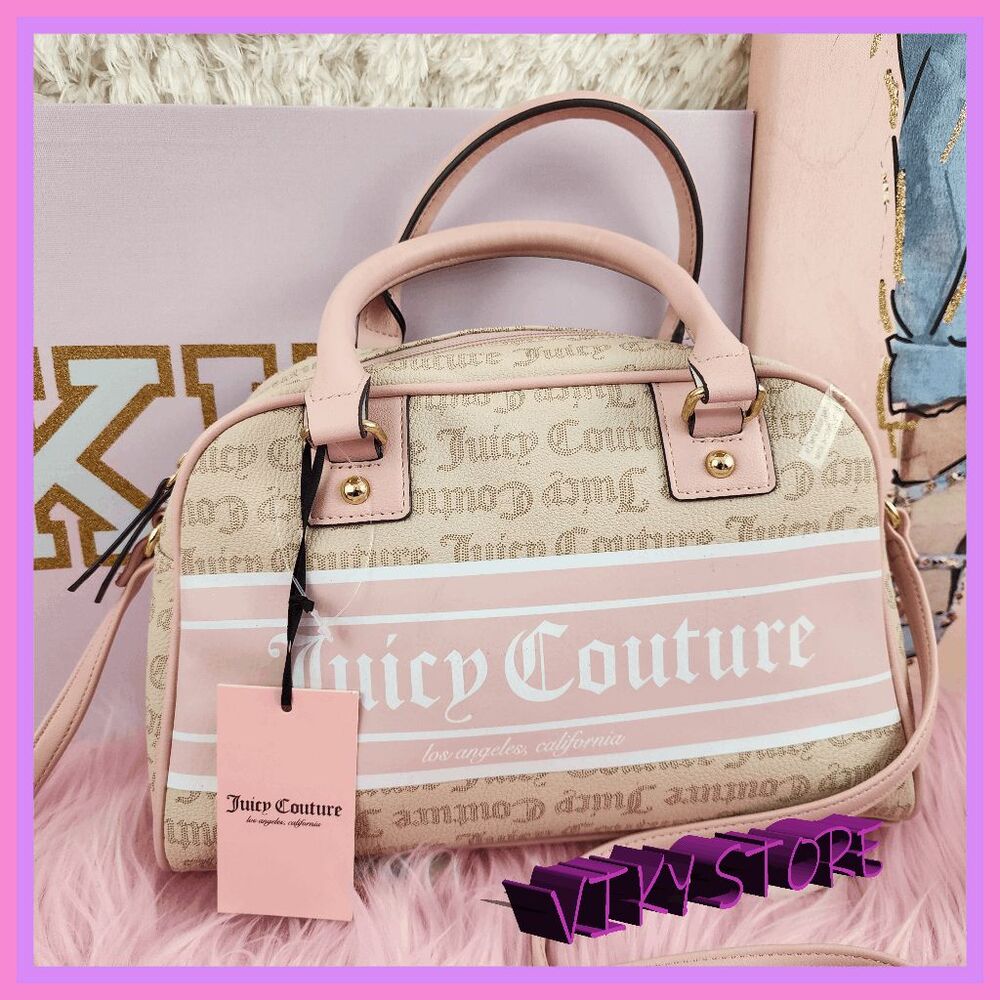 💖 Juicy Couture Glamour On-The-Go:  Sandstone Fashionista Bowler 💖 Z7052